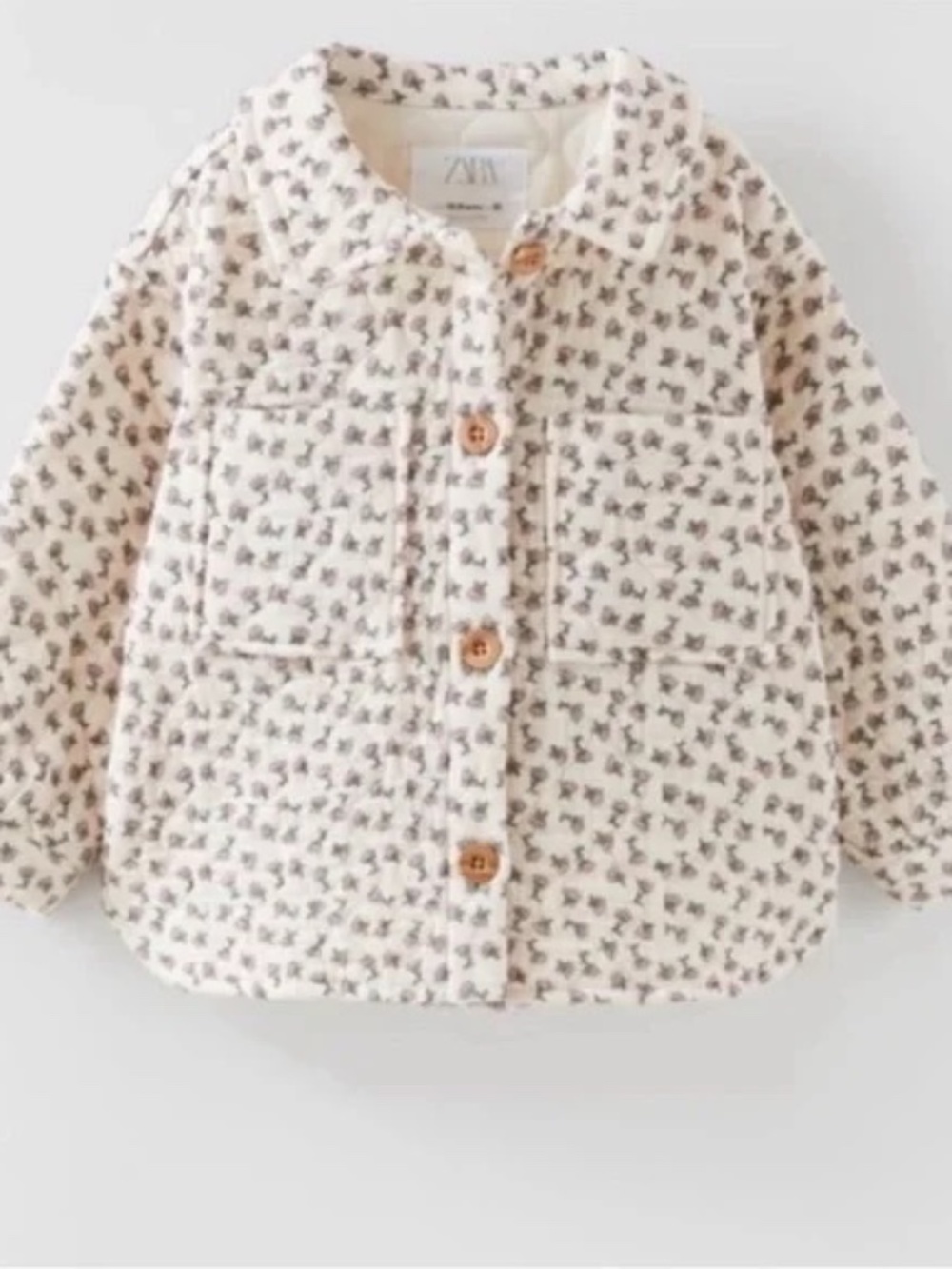 ZARA Toddler Quilted Floral Jacket